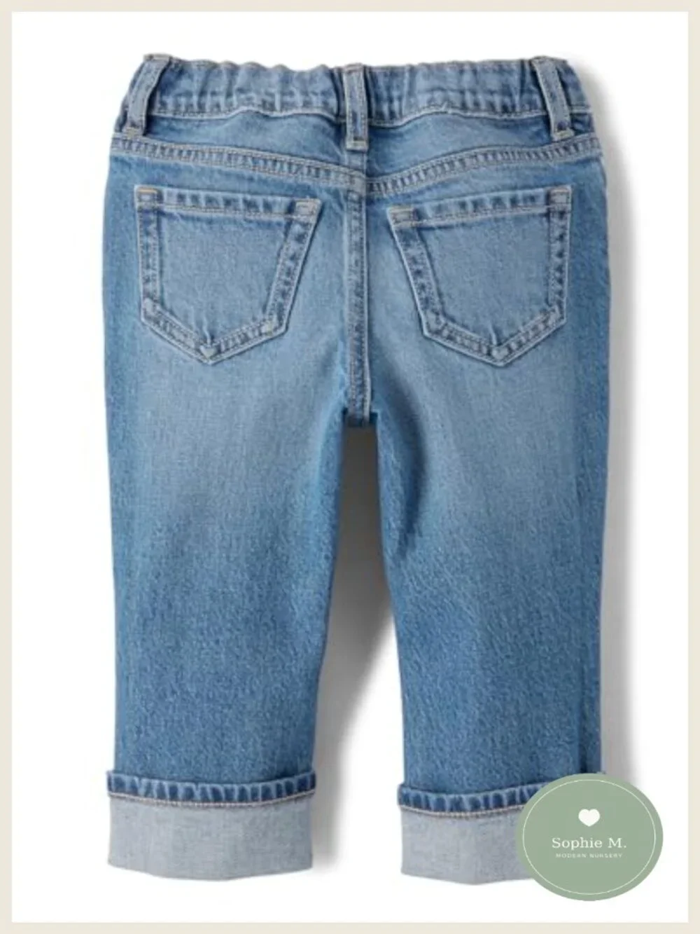 Toddler Girls Straight Leg Fashion Denim Jeans - Cotton Stretch